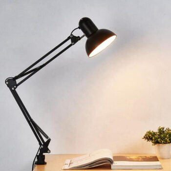 Iron Foldable Long-Arm E27 Clip Led Table Lamp-2