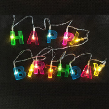 1.3M HAPPY BIRTHDAY colorful LED String Battery Operated - ePeriodLED
