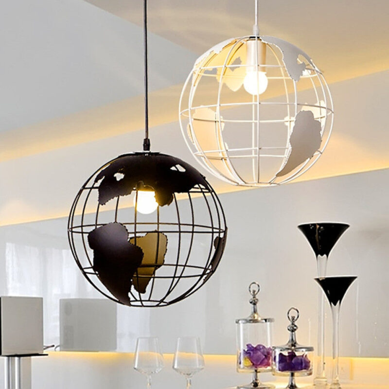Globe Pendant Lights Black/White Color for Ceiling Fixtures - ePeriodLED