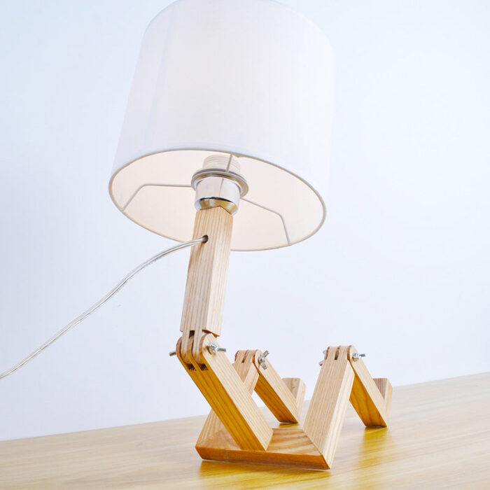Creative Wooden Base Foldable Table Lamps For Living Room Bedroom - ePeriodLED