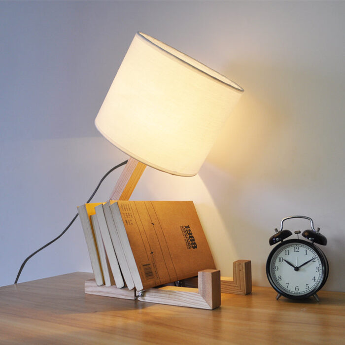 Creative Wooden Base Foldable Table Lamps For Living Room Bedroom - ePeriodLED