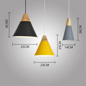 Modern Wood Pendant Lights Lamparas Colorful Aluminum lamp - ePeriod Led Lighting Store