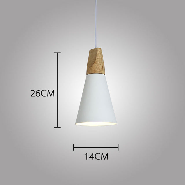 Modern Wood Pendant Lights Lamparas Colorful Aluminum lamp - ePeriod Led Lighting Store