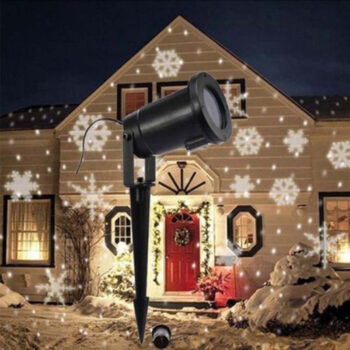 Waterproof Moving Snow Laser Projector Snowflake shape - ePeriod Led Lighting Store