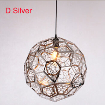 Modern Craft Cord Pendant Light Hollow Stainless Steel Ball - ePeriod Led Lighting Store