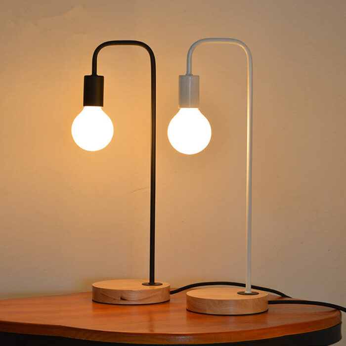 Metal Modern Nordic Black/White Desk Table Lamps Light Fixtures - ePeriod Led Lighting Store