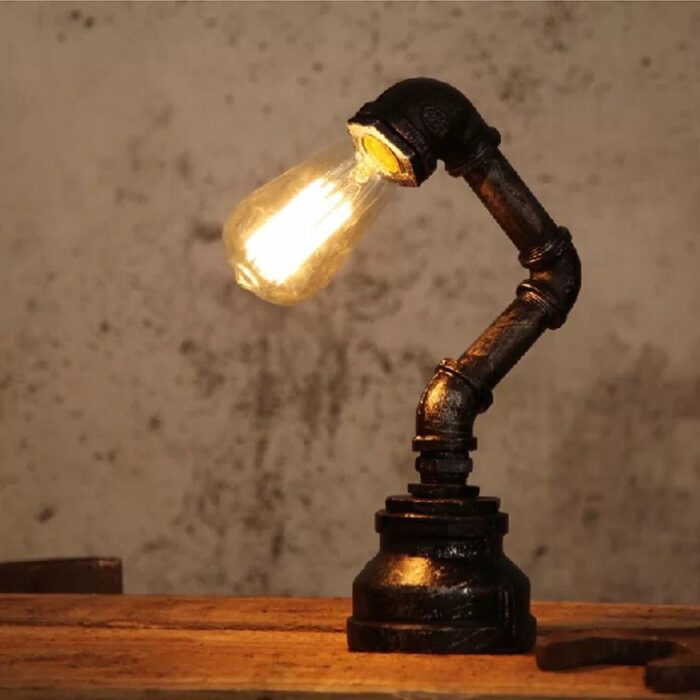 Vintage Table Lamps Creative Water Pipe Desk Lights for Bar/Bedroom/Study/Work - ePeriod Led Lighting Store