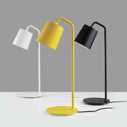 Modern Table Lamp Balck Metal Lamp Shade Art Decor Office Studio Home Desk - ePeriod Led Lighting Store