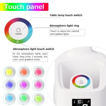 Led desk lamp with usb charging port&screen&calendar&color table lamp - ePeriod Led Lighting Store